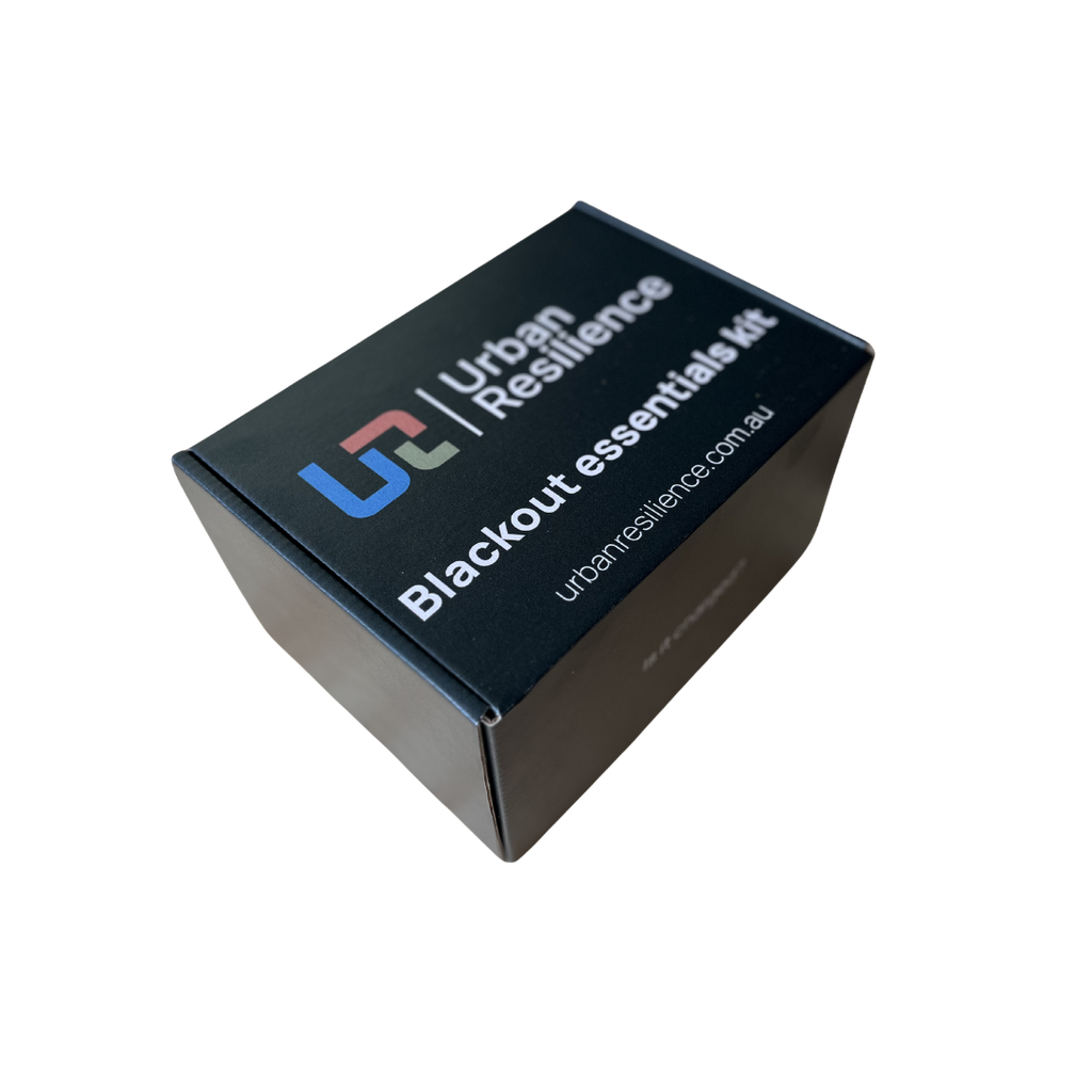 Black box with 'Urban Resilience' branding on a white background